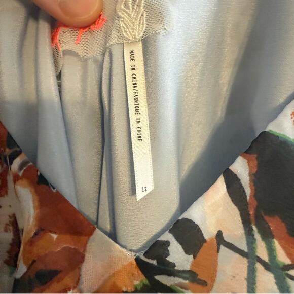 Free People Floral Watercolor Maxi Dress Size 12 - Picture 9 of 11